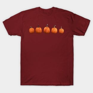 Five Pumpkins (Maroon) T-Shirt